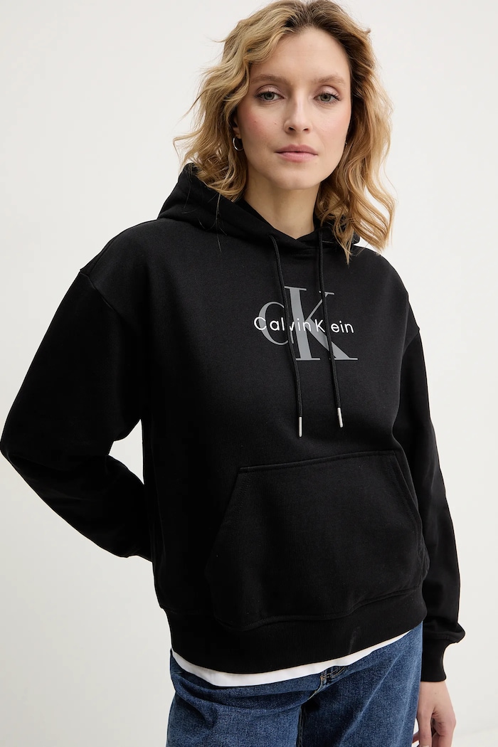 Mikina Calvin Klein Jeans černá LV047E221G