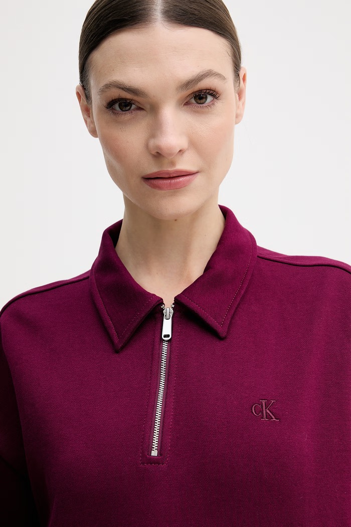 Dukserica Calvin Klein Jeans ljubičasta LV047E235G