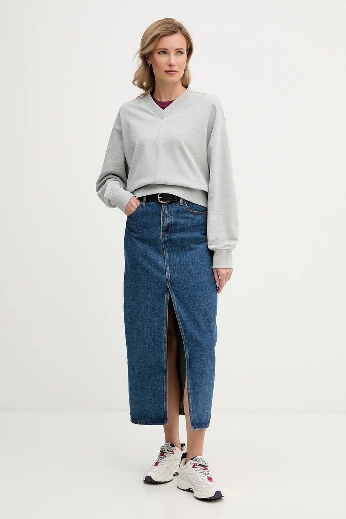 Mikina Calvin Klein Jeans LV047E237G sivá SS26