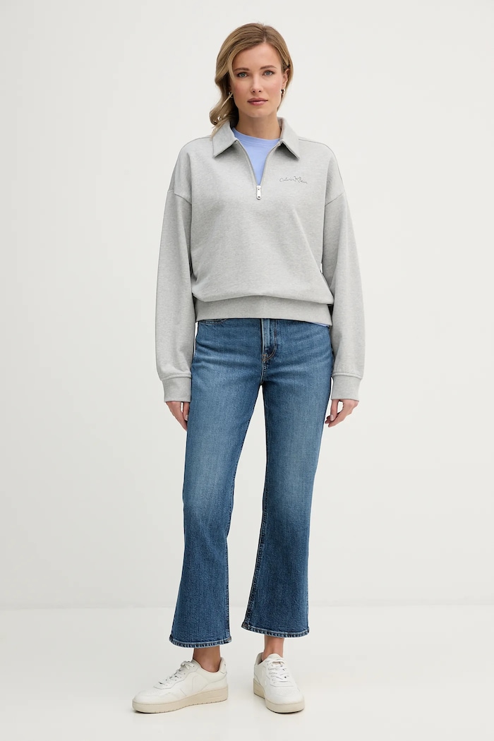 Mikina Calvin Klein Jeans LV047E824G šedá SS26