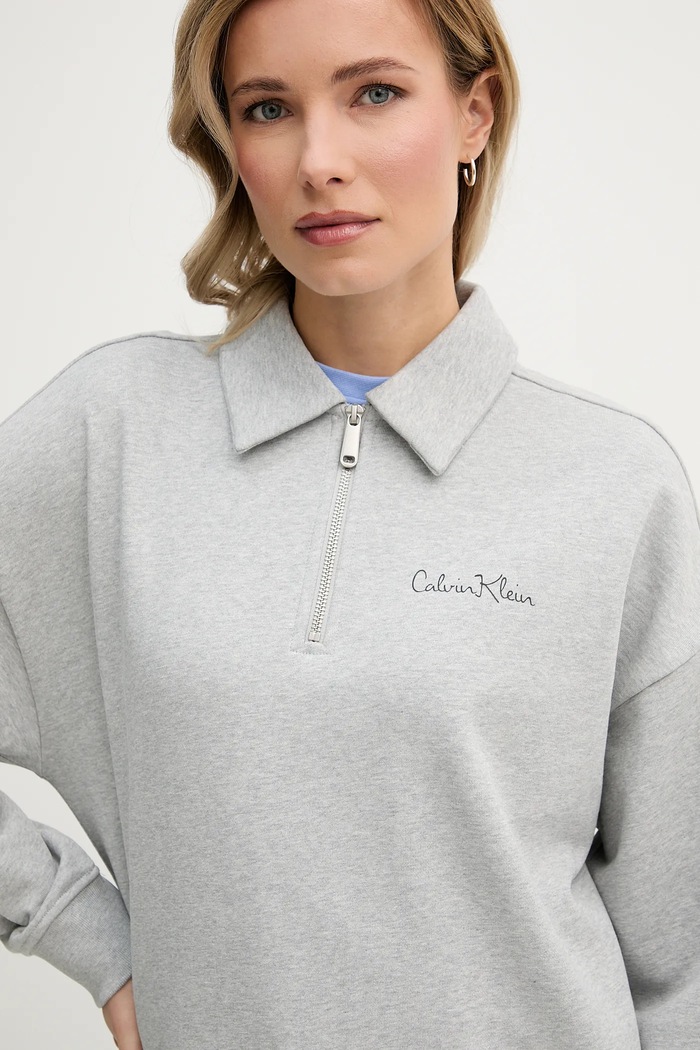 Mikina Calvin Klein Jeans šedá LV047E824G