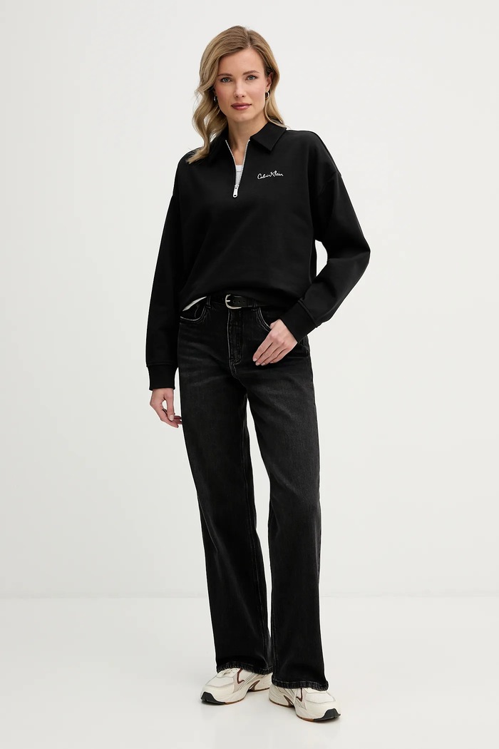 Mikina Calvin Klein Jeans LV047E824G černá SS26