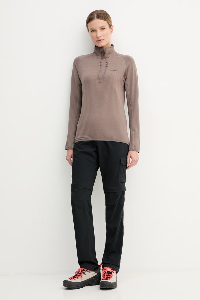 Outdoorová mikina Salomon ESSENTIAL LIGHTWARM LC2757000 hnedá SS26