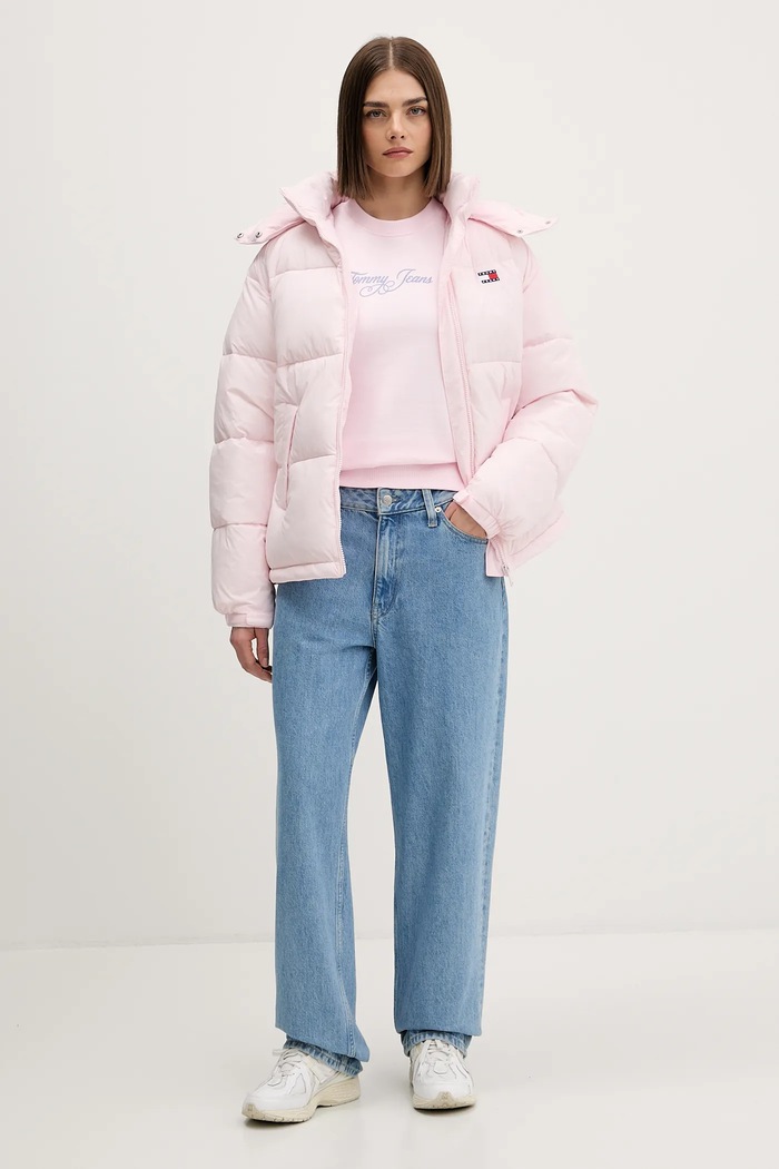 Bavlnená mikina Tommy Jeans DW0DW21922 ružová SS26