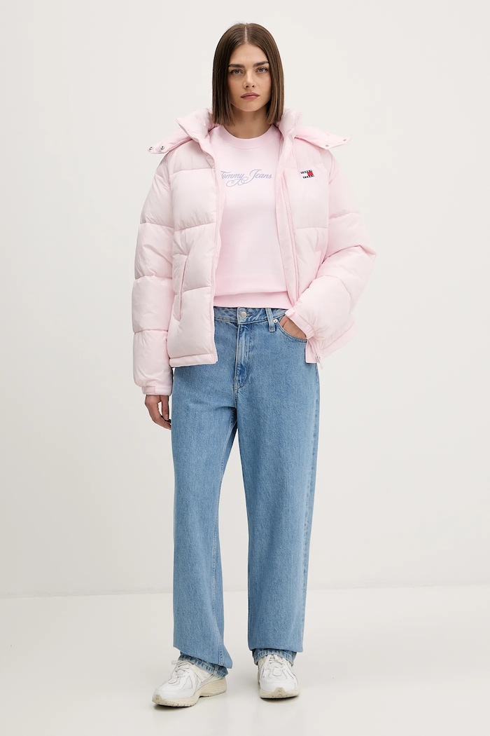 Bavlnená mikina Tommy Jeans DW0DW21922 ružová SS26
