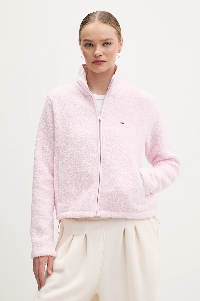 Tommy Jeans felső sima rózsaszín DW0DW21926