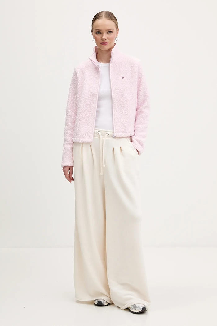 Tommy Jeans felső DW0DW21926 rózsaszín SS26