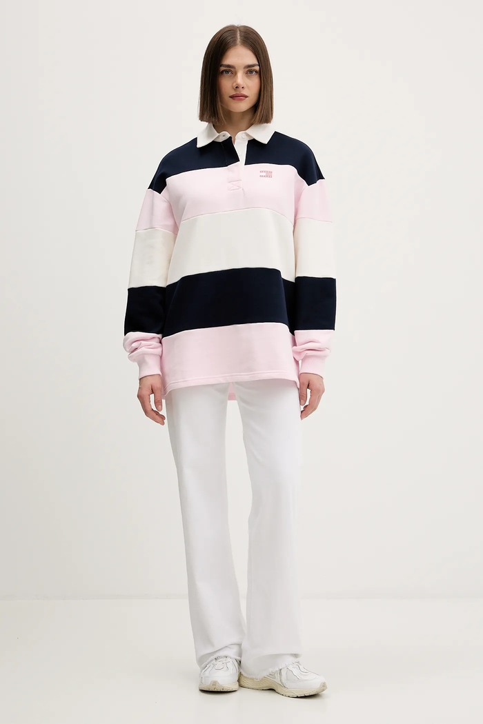 Bavlnená mikina Tommy Jeans DW0DW21927 ružová SS26