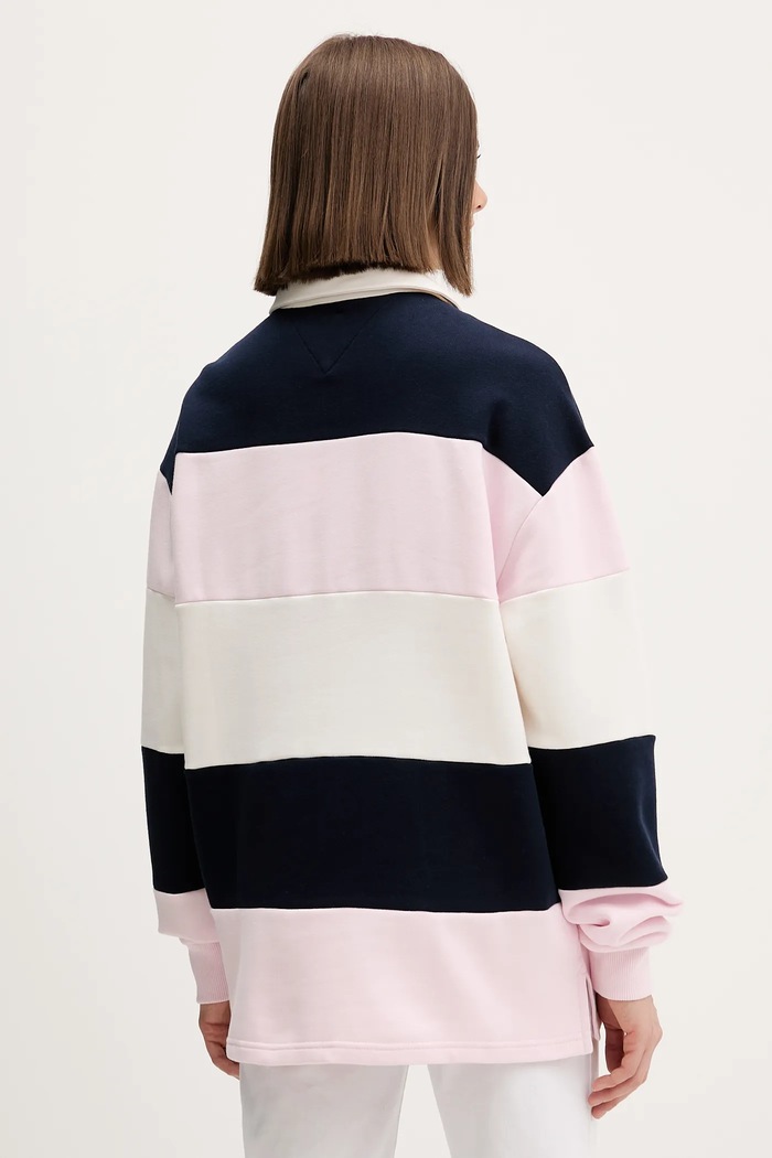Oblečenie Bavlnená mikina Tommy Jeans DW0DW21927 ružová