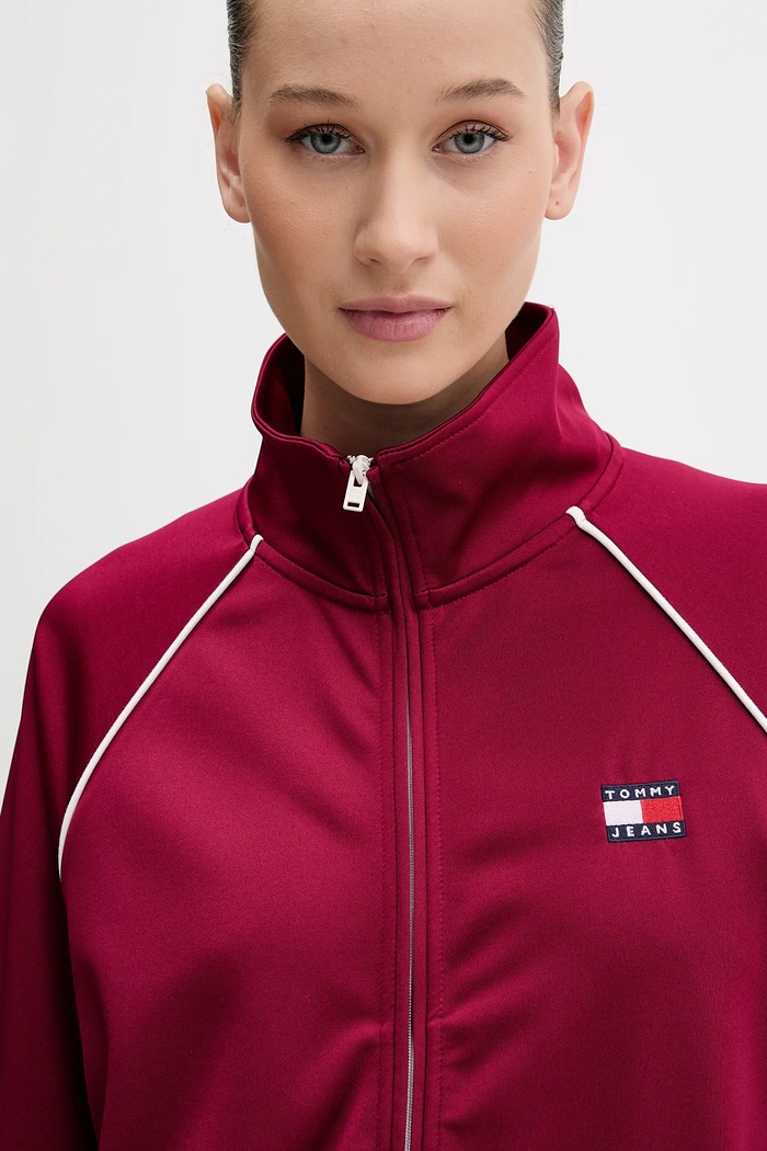 Dukserica Tommy Jeans bordo DW0DW21930