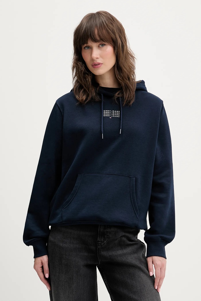 Mikina Tommy Jeans s kapucí námořnická modř DW0DW22080
