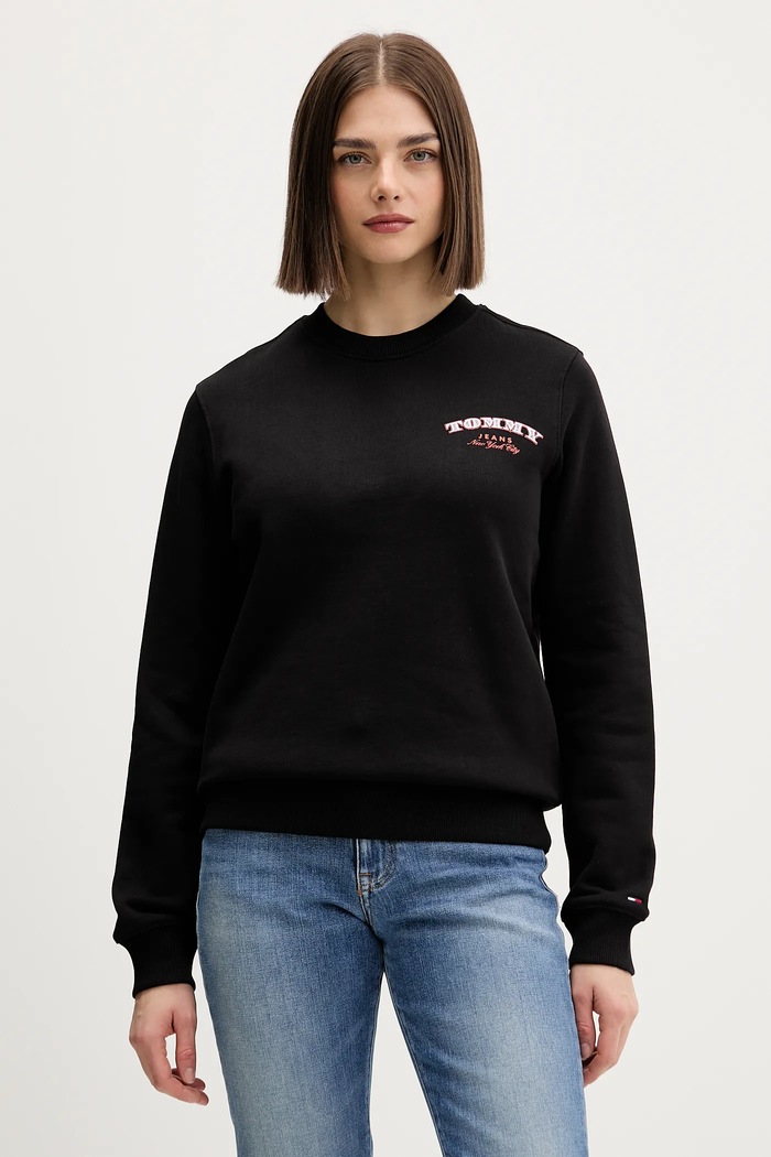 Îmbrăcăminte Tommy Jeans hanorac de bumbac DW0DW22517 negru