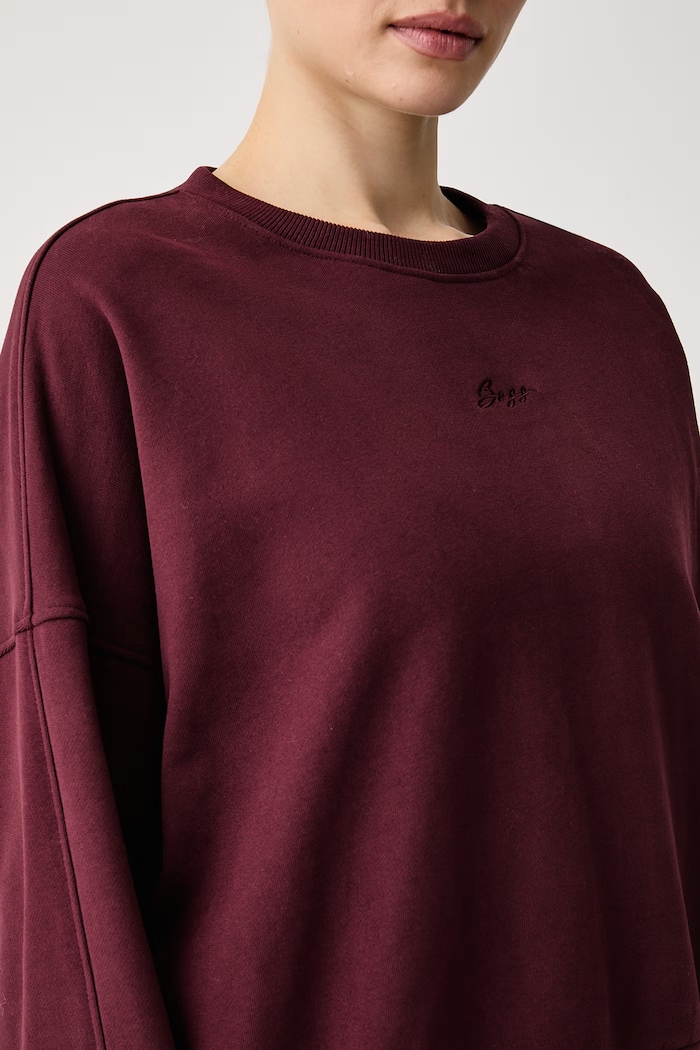 Bluza damska bawełniana C Ever BOSS Orange 50554711 bordowy