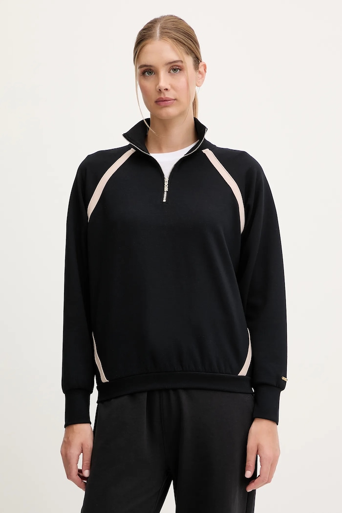 BOSS felső Mirage Sweatshirt elasztánnal fekete 50557207