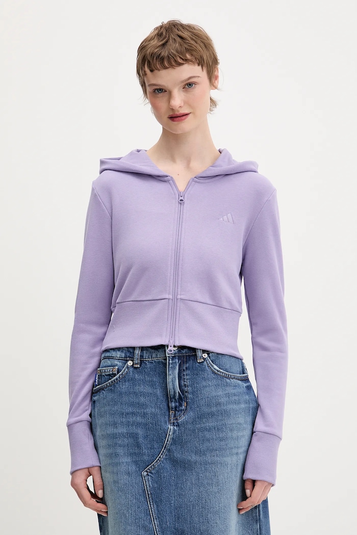 adidas bluza Essentials z kapturem fioletowy KC3891