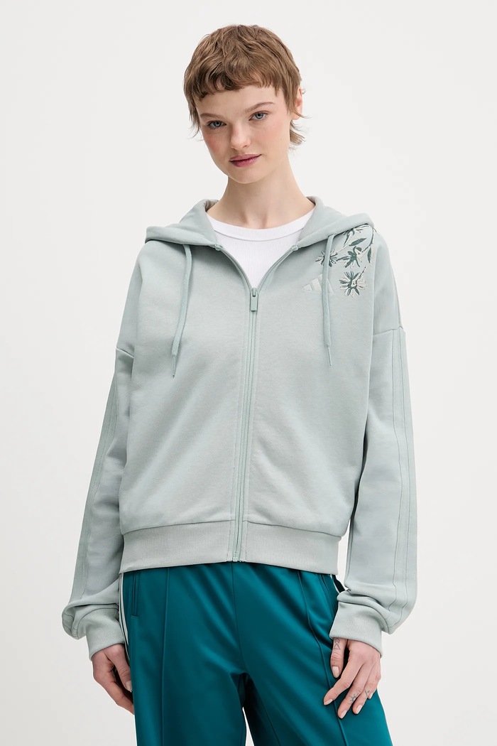Mikina adidas Essentials s kapucí zelená KF0015