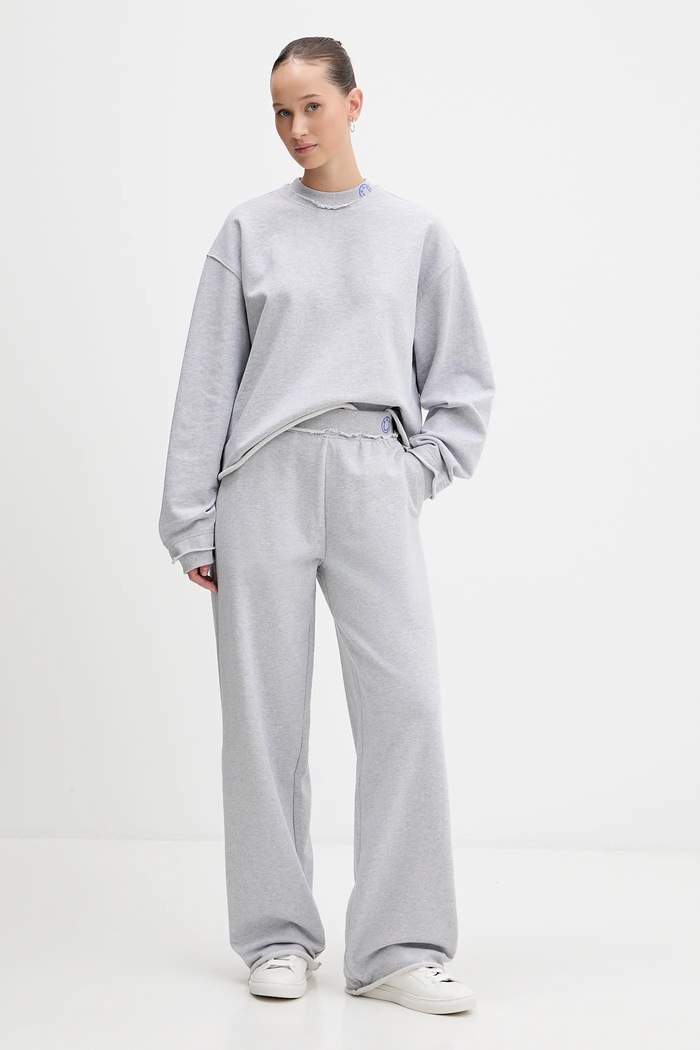 Памучен суичър Hugo Blue Dismudge_B 50553605 сив SS26