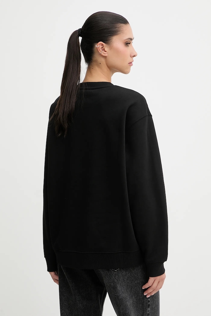 Одежда Хлопковая кофта Hugo Blue Classic Crew_B_2 50555795 чёрный
