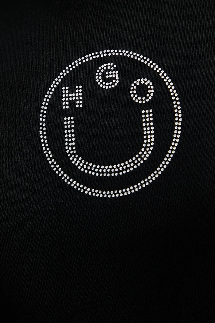 Хлопковая кофта Hugo Blue Classic Crew_B_2 50555795 чёрный
