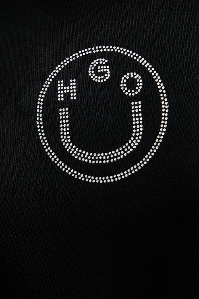 Хлопковая кофта Hugo Blue Classic Crew_B_2 50555795 чёрный