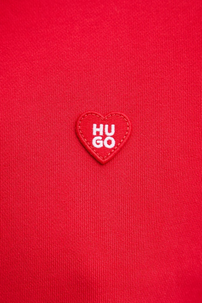 Хлопковая кофта HUGO Deroxina_7 50555808 красный