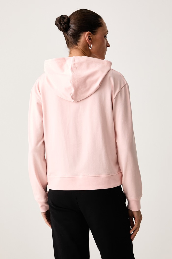 Odzież HUGO Bluza z kapturem damska z bawełną SIGNATURE_HOODIE 50556816 różowy
