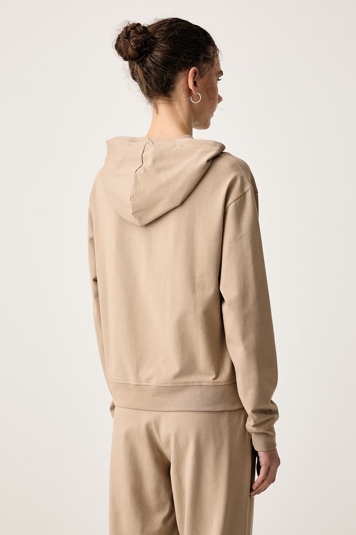 Odzież HUGO Bluza z kapturem damska z bawełną SIGNATURE_HOODIE 50556816 beżowy