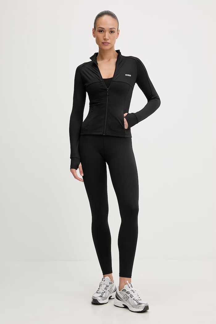 Guess hanorac cu fermoar pentru femei MARGOT V6RP15.KD952 negru SS26