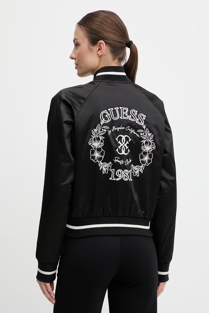 Дрехи Яке бомбър Guess TAMARA V6RL02.WL022 черен