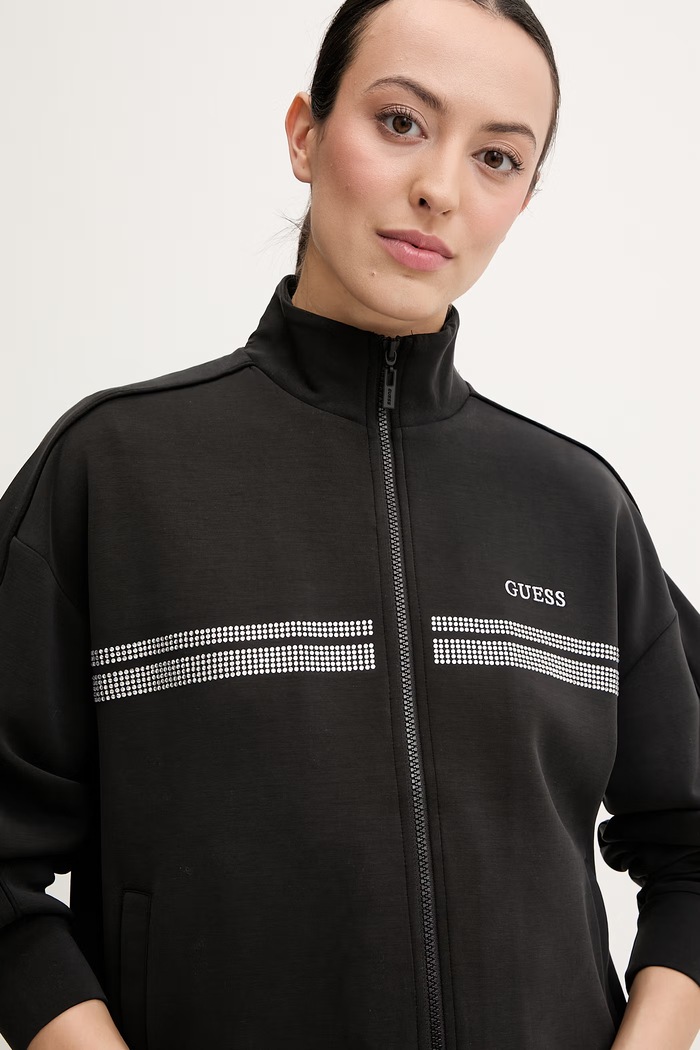 Mikina Guess BERTHE čierna V6RQ01.KCAY2