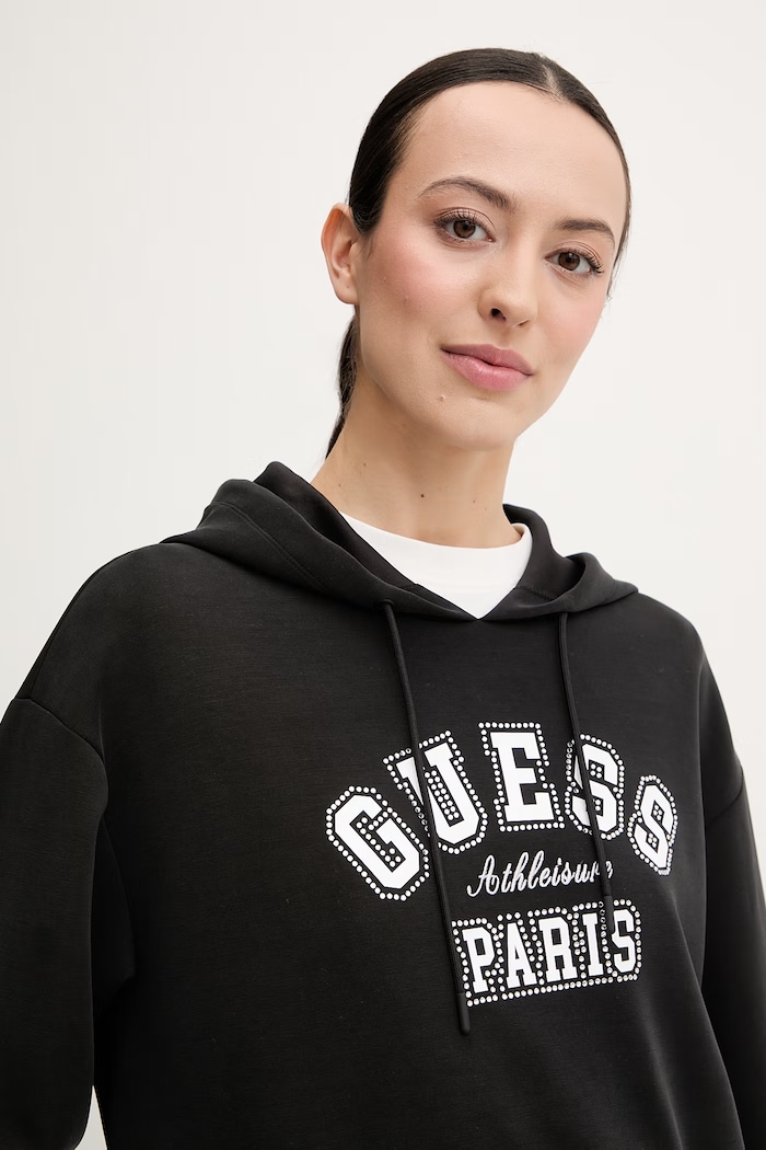 Mikina Guess BERTHE čierna V6RQ02.KCAY2