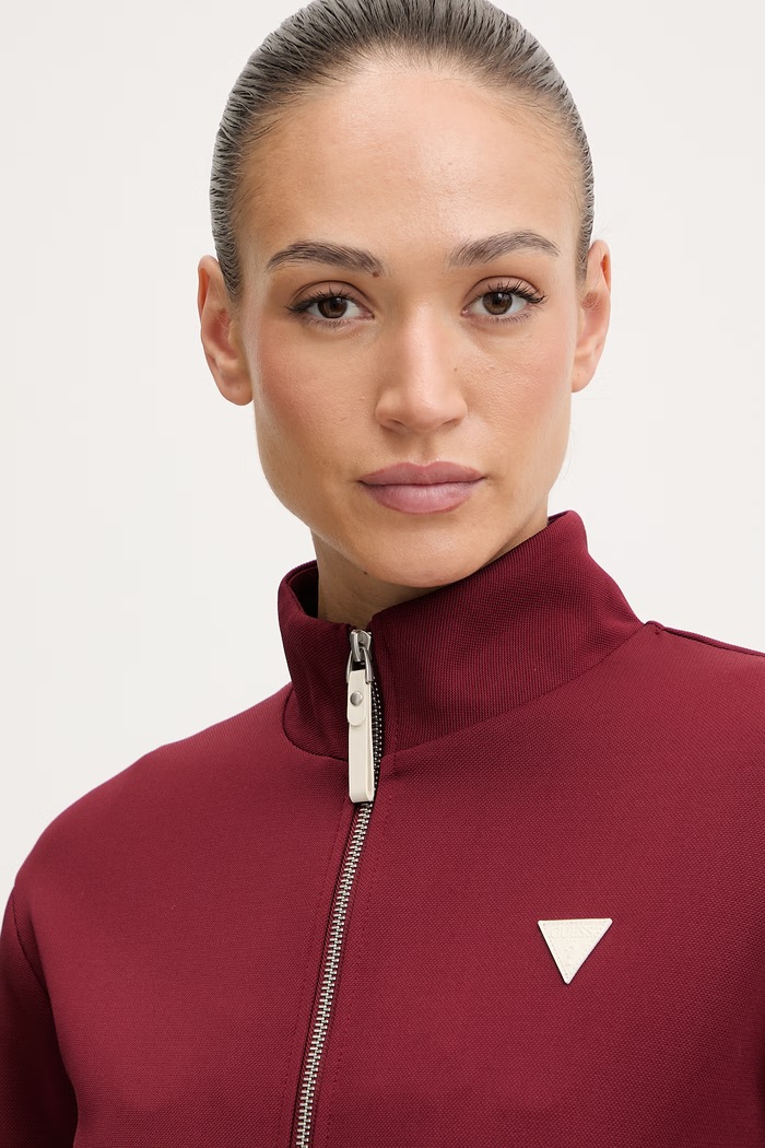Guess bluză MARLENE burgundia V6RQ09.KCYF2