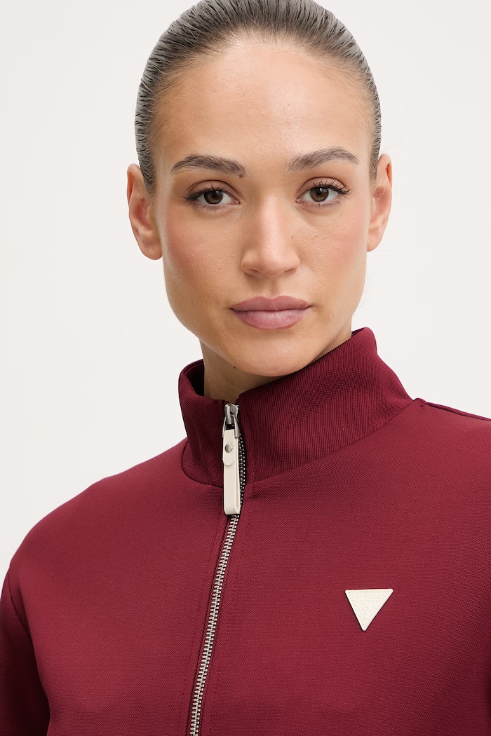 Guess bluză MARLENE burgundia V6RQ09.KCYF2