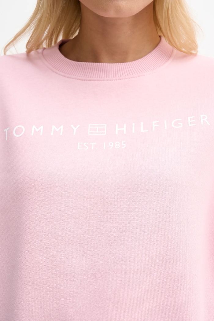 Tommy Hilfiger mikina dámska s bavlnou WW0WW47831 ružová