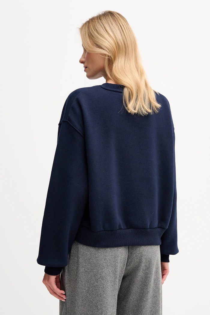 Oblečenie Tommy Hilfiger mikina dámska s bavlnou WW0WW47831 tmavomodrá