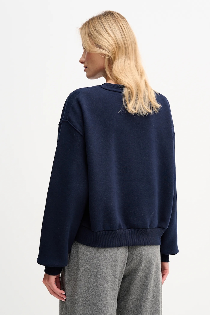 Oblečenie Tommy Hilfiger mikina dámska s bavlnou WW0WW47831 tmavomodrá