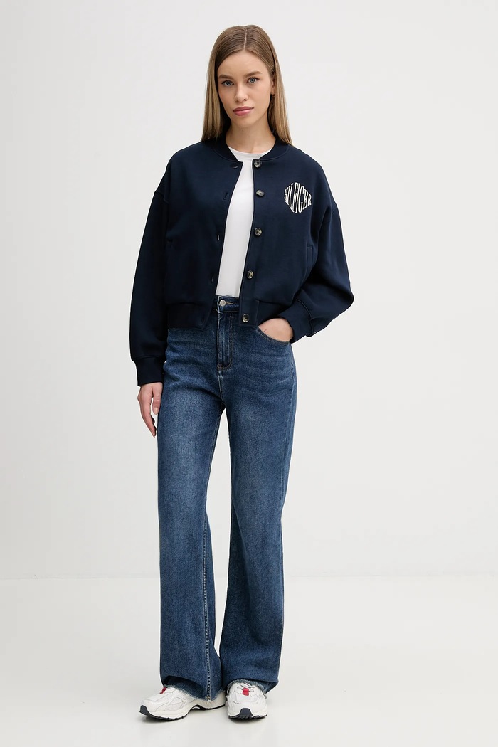Mikina Tommy Hilfiger WW0WW47847 námořnická modř SS26