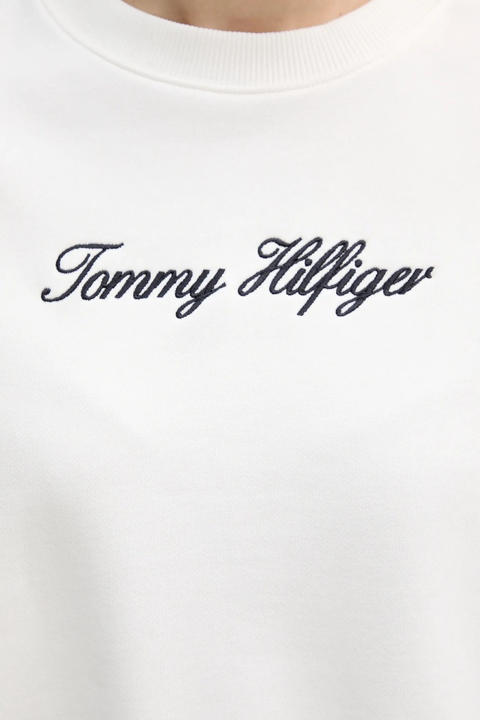 Bavlnená mikina Tommy Hilfiger WW0WW48783 biela