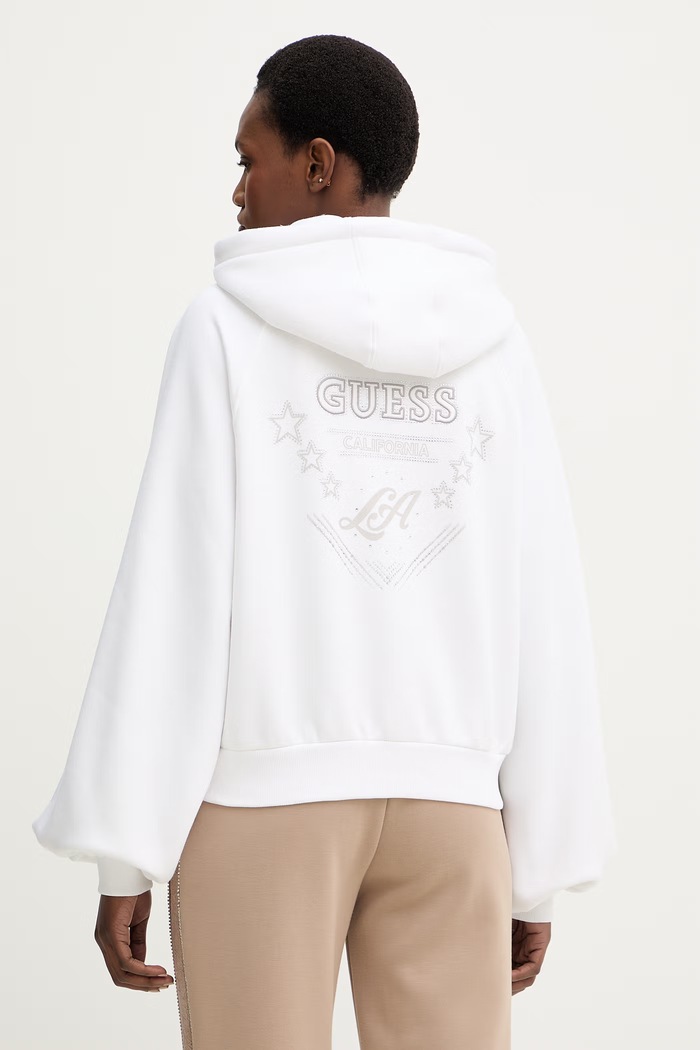 Odzież Guess bluza KRYSTAL W6RQ11.KB681 biały