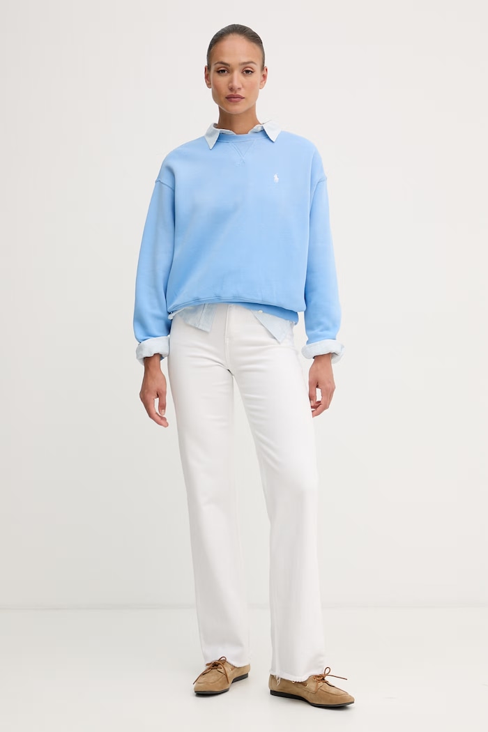 Polo Ralph Lauren bluza oversize damska 211A98189 niebieski SS26