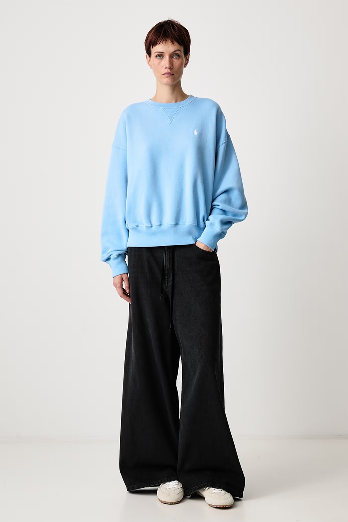 Polo Ralph Lauren Bluza oversize damska 211A98189 niebieski SS26