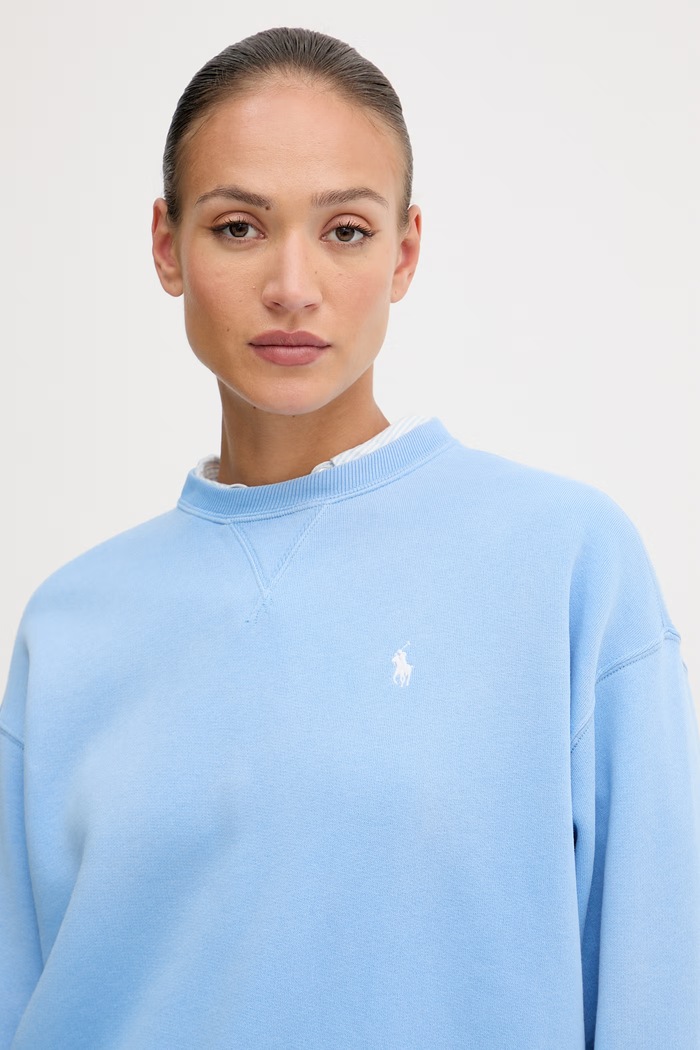 Polo Ralph Lauren bluza oversize damska niebieski 211A98189