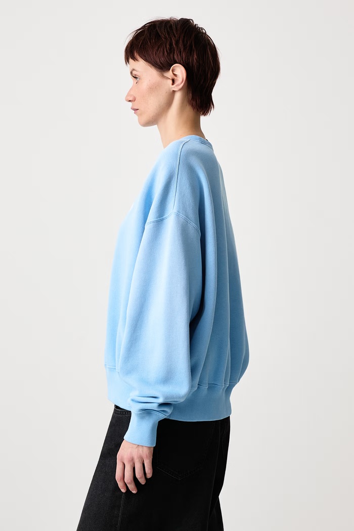 Bluza oversize damska Polo Ralph Lauren 211A98189 niebieski