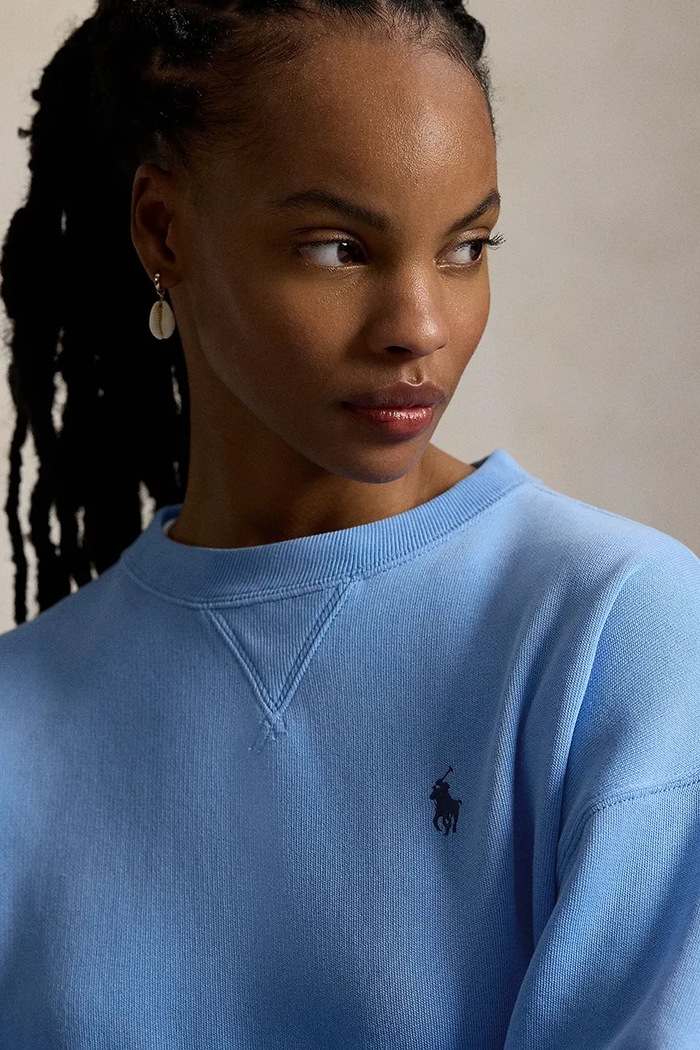 Polo Ralph Lauren oversize dukserica za žene plava 211A98189