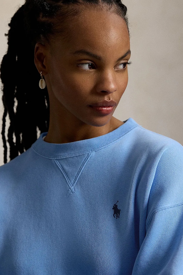 Polo Ralph Lauren oversize dukserica za žene plava 211A98189