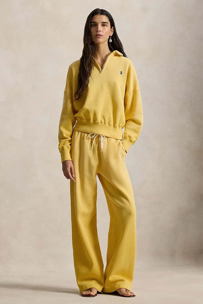 Ρούχα Polo Ralph Lauren μπλούζα γυναικεία με βαμβάκι 211B18685 κίτρινο