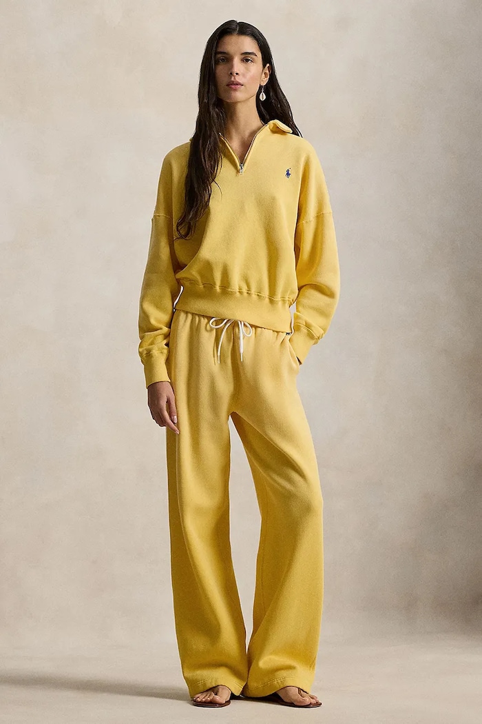 Ρούχα Polo Ralph Lauren μπλούζα γυναικεία με βαμβάκι 211B18685 κίτρινο