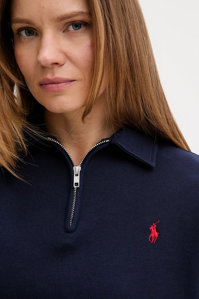 Polo Ralph Lauren mikina dámská s bavlnou námořnická modř 211B18685