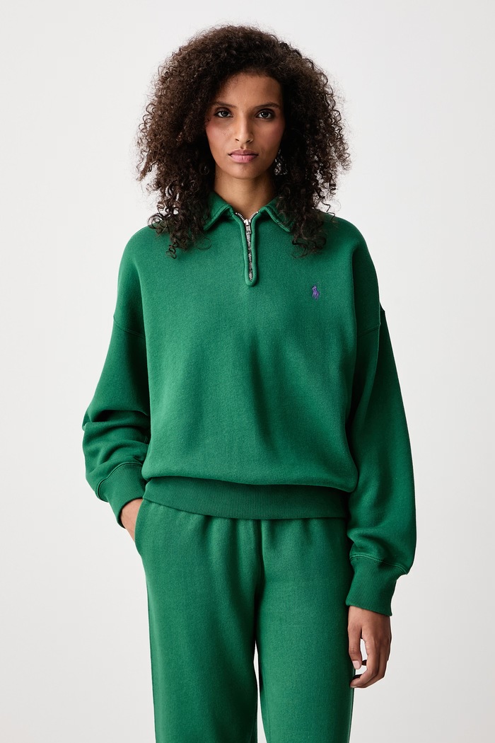 Polo Ralph Lauren Mikina dámska s bavlnou zelená 211B18685