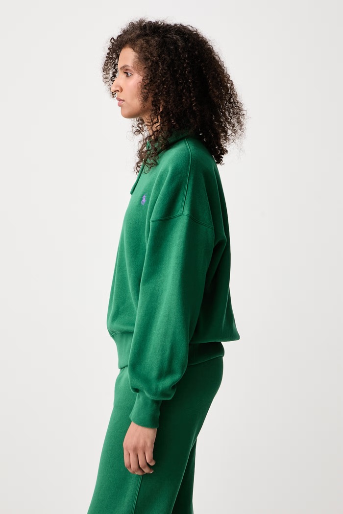 Mikina dámska s bavlnou Polo Ralph Lauren 211B18685 zelená